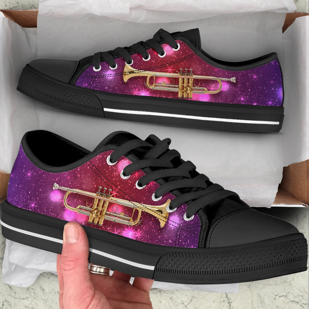 Trumpet Sparkly Bg Low Top Music Shoes, Canvas Shoes Design, Low Top Sneaker