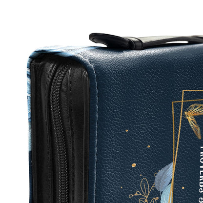 Trust In The Lord Proverbs 3 5 Butterfly Blue Roses Personalized Bible Cover - Christian Bible Covers For Women