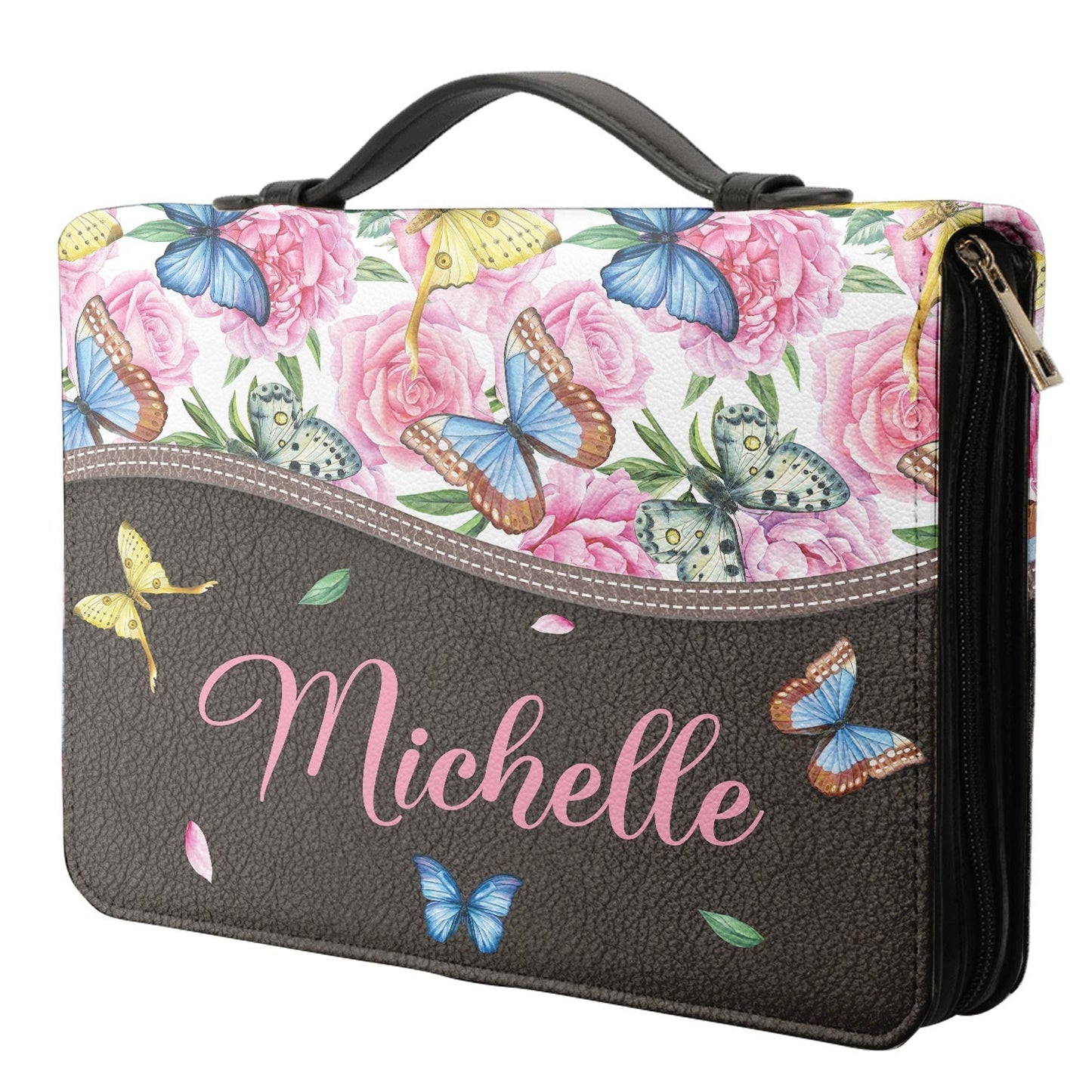 Trust In The Lord Proverbs 3 5 Butterfly Pattern Personalized Bible Cover - Christian Bible Covers For Women