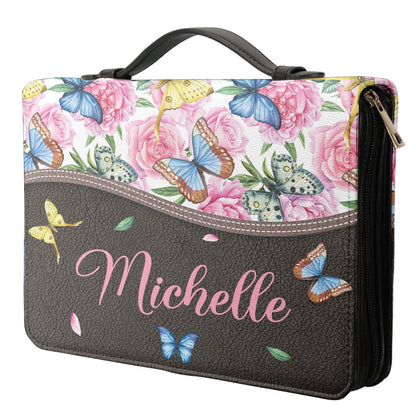 Trust In The Lord Proverbs 3 5 Butterfly Pattern Personalized Bible Cover - Christian Bible Covers For Women