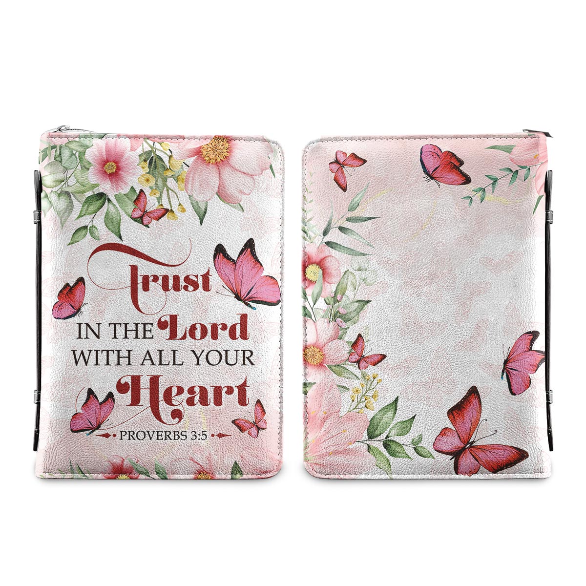 Trust In The Lord Proverbs 3 5 Butterfly Personalized Bible Cover - Christian Bible Covers For Women