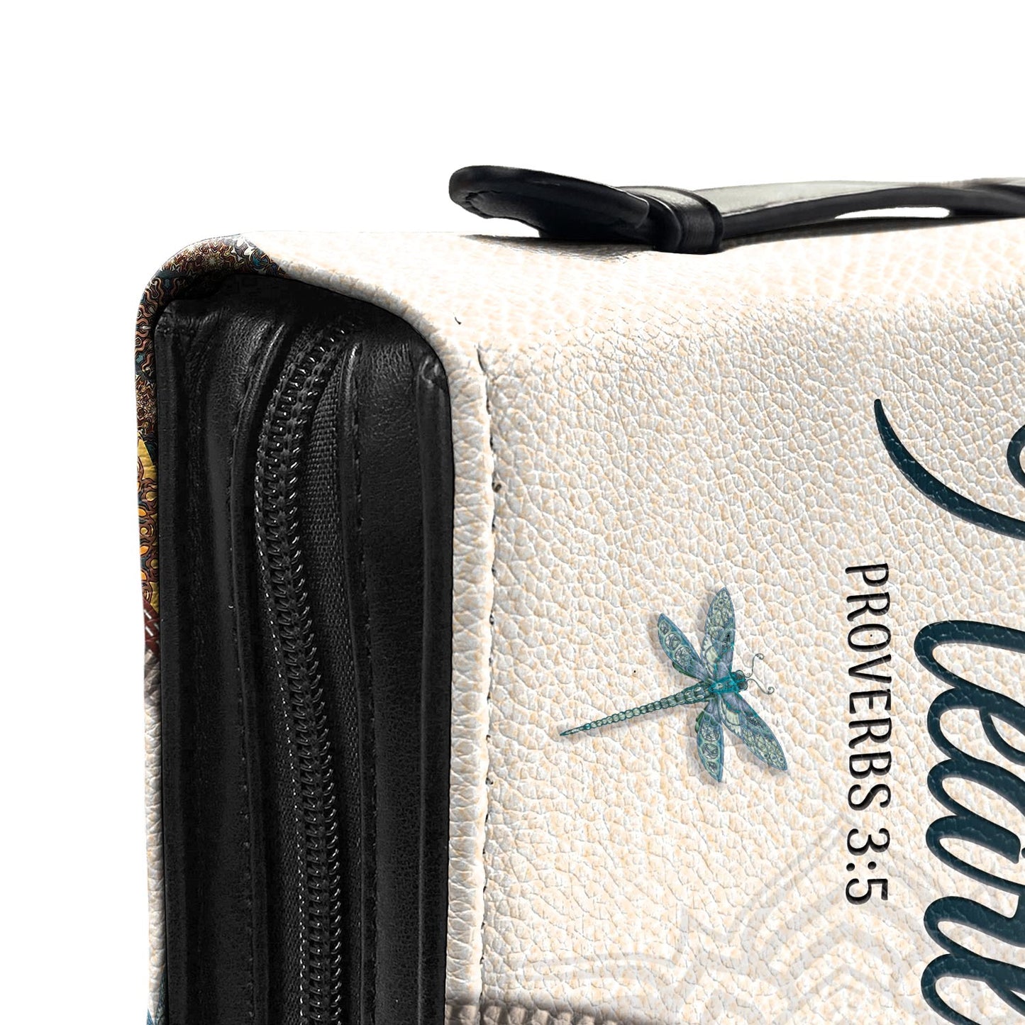 Trust In The Lord Proverbs 3 5 Dragonfly Mandala Personalized Bible Cover - Christian Bible Covers For Women