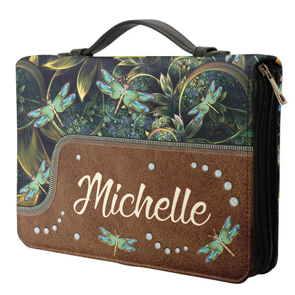 Trust In The Lord Proverbs 3 5 Dragonfly Zipper Style Personalized Bible Cover - Christian Bible Covers For Women