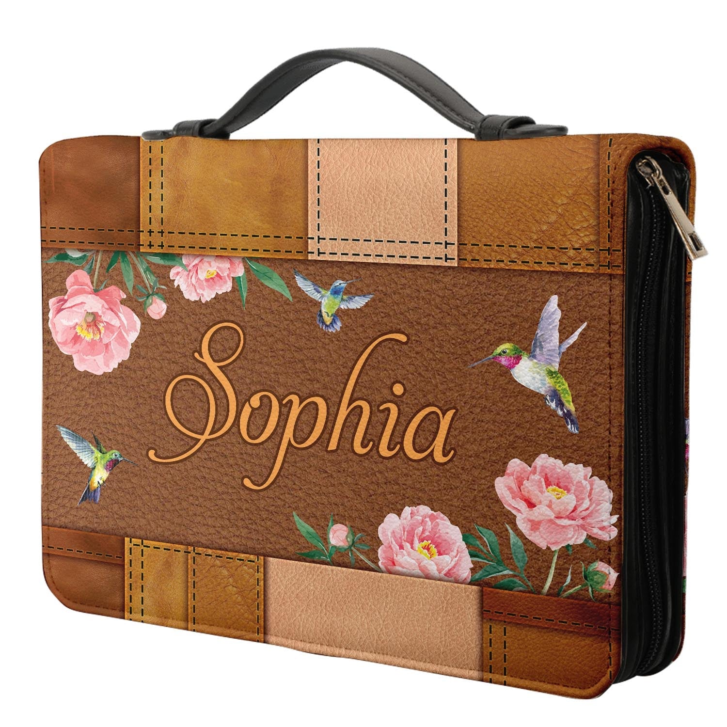 Trust In The Lord Proverbs 3 5 Hummingbird Leather Style Personalized Bible Cover - Christian Bible Covers For Women