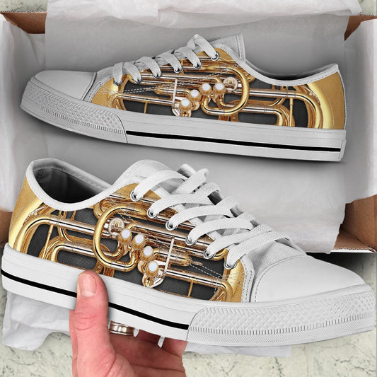 Tuba Shortcut Low Top Music Shoes, Canvas Shoes Design, Low Top Sneaker