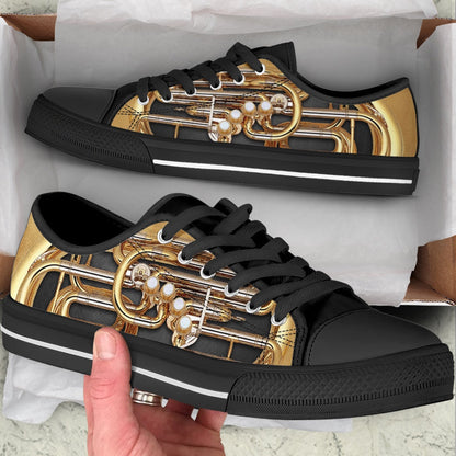 Tuba Shortcut Low Top Music Shoes, Canvas Shoes Design, Low Top Sneaker