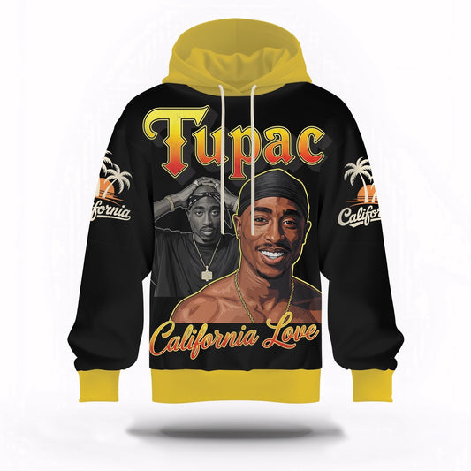 Tupac California Love Classic Hoodie, Rapper 3D Hoodie, Rap Legends Hoodie