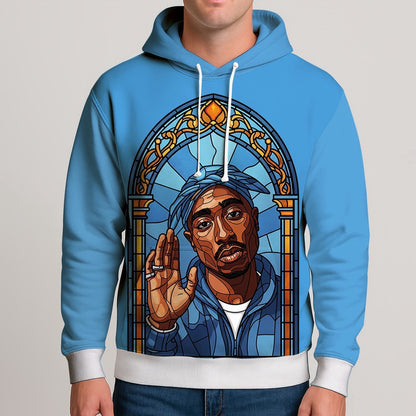 Tupac Saint Blessing 3D Hoodie, Rapper 3D Hoodie, Rap Legends Hoodie