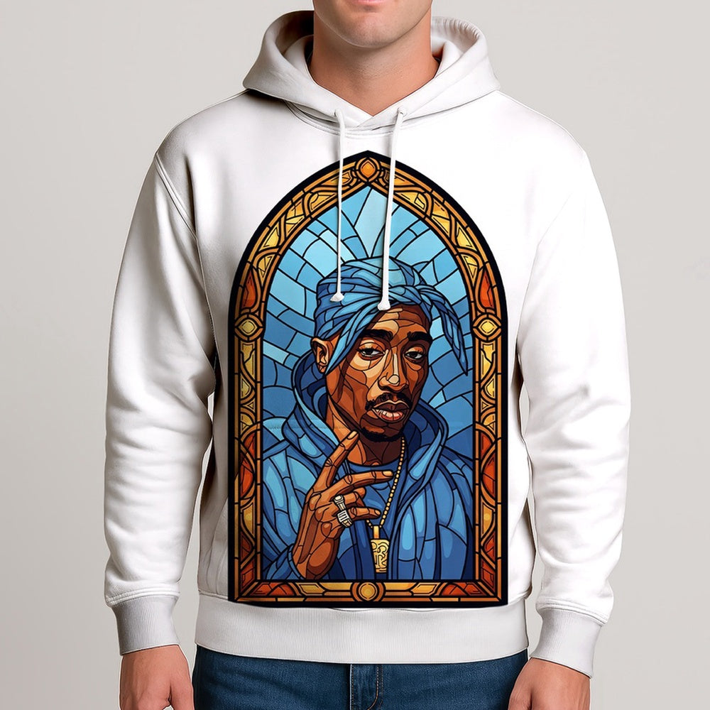 Tupac Saint Peace Art 3D Hoodie, Rapper 3D Hoodie, Rap Legends Hoodie