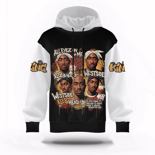 Tupac Shakur Colorful Graffiti Hoodie, Rapper 3D Hoodie, Rap Legends Hoodie