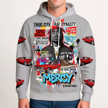 Tupac Shakur Thug City Lowrider Dynasty Hoodie, Rapper 3D Hoodie, Rap Legends Hoodie