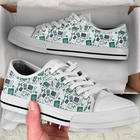 Vintage Books Wallpaper Low Top Canvas Print Shoes, Canvas Shoes Design, Low Top Sneaker