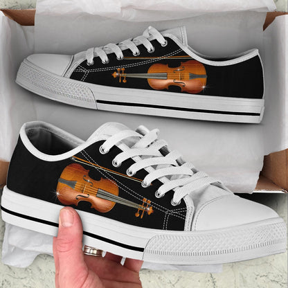 Violin Low Top Music Shoes, Canvas Shoes Design, Low Top Sneaker