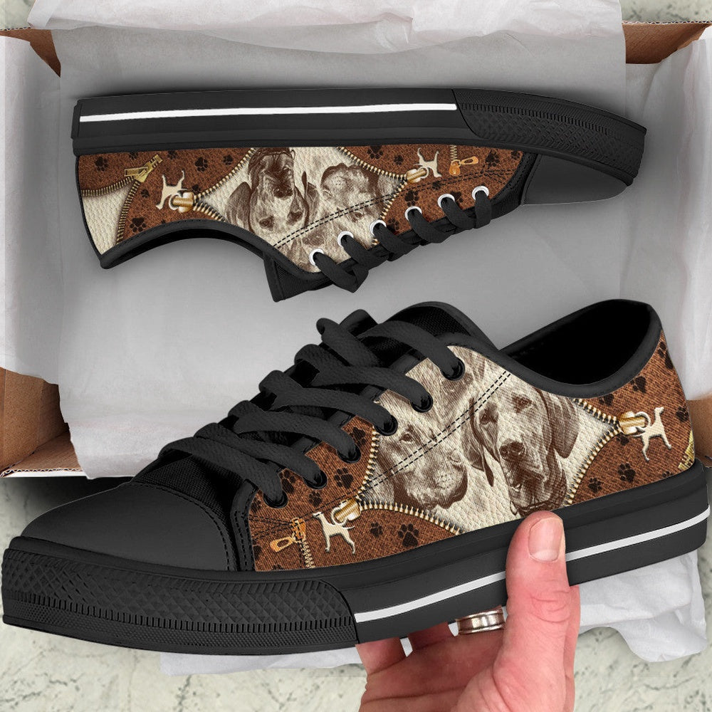 Vizsla Low Top Shoes - Low Top Sneaker - Dog Walking Shoes Men Women, Dog Printed Shoes, Canvas Shoes For Men, Women