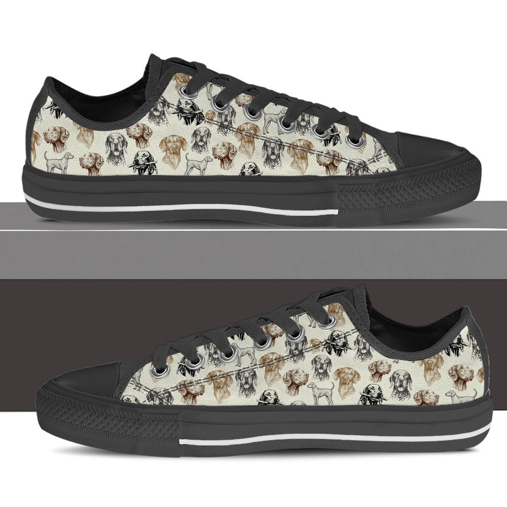 Vizsla Low Top Shoes - Lowtop Casual Shoes Gift For Adults, Dog Printed Shoes, Canvas Shoes For Men, Women