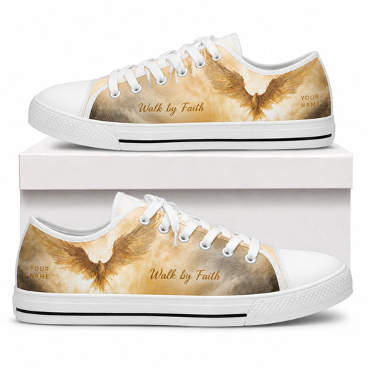 Walk By Faith Artistic Low Top Shoes box white      