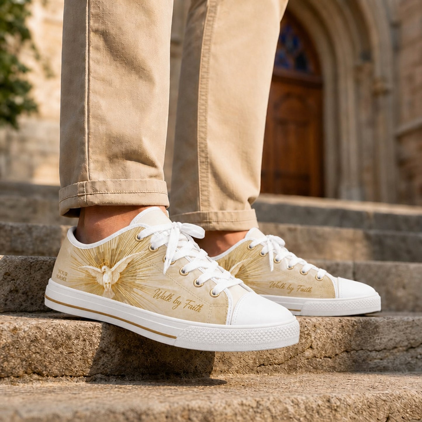 Walk By Faith Classic Low Top Shoes Life style      