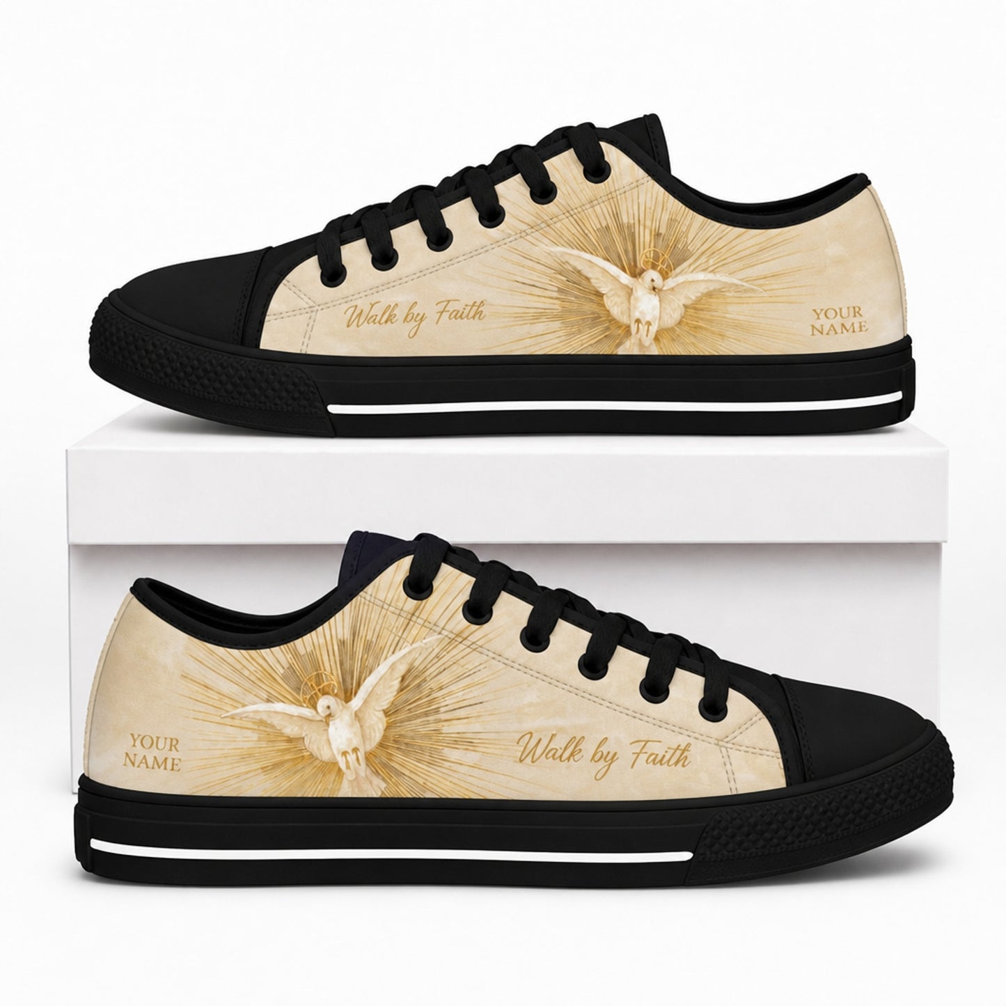 Walk By Faith Classic Low Top Shoes box black      