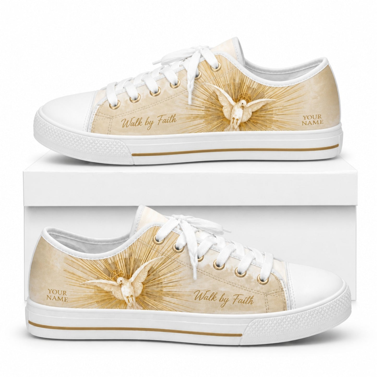 Walk By Faith Classic Low Top Shoes box white      
