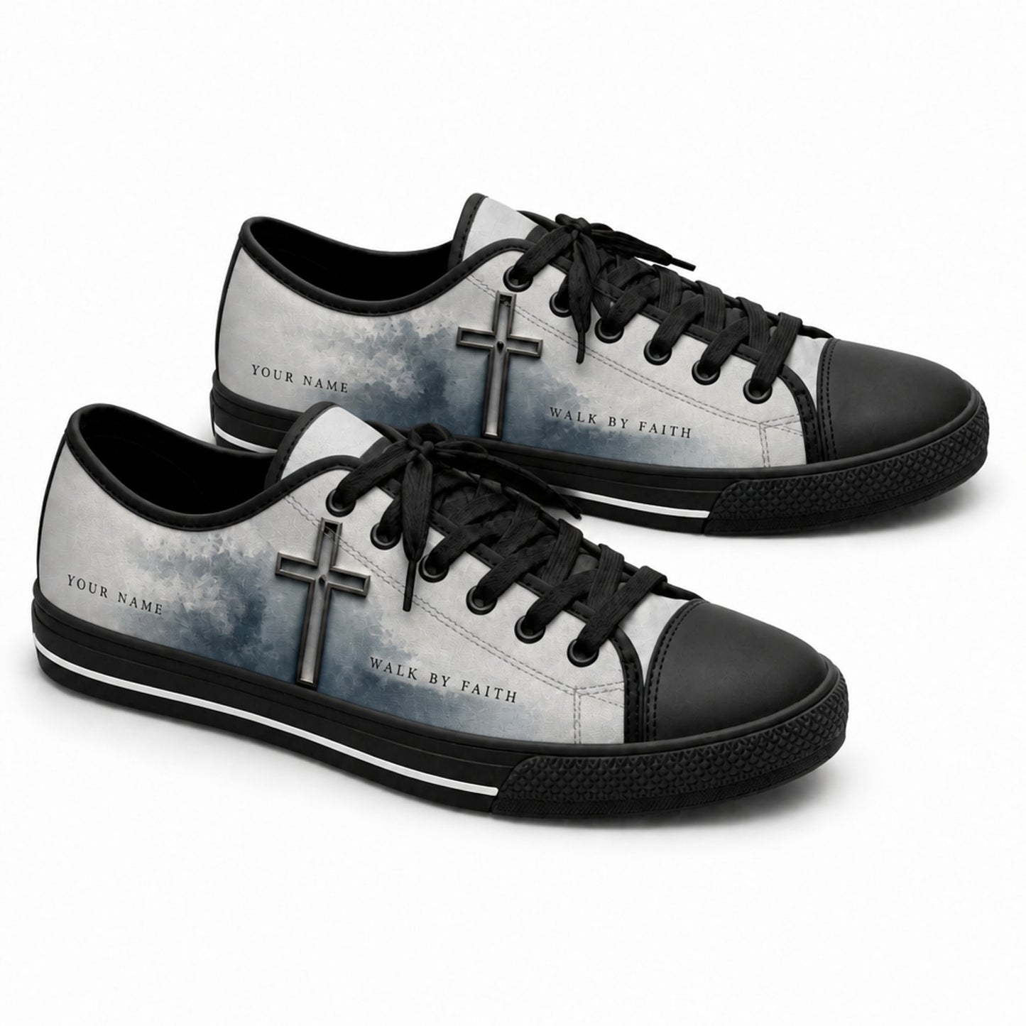 Walk By Faith Cross Classic Low Top Shoes black shoes    