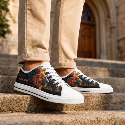 Walk By Faith Graphic God Low Top Shoes Life style      
