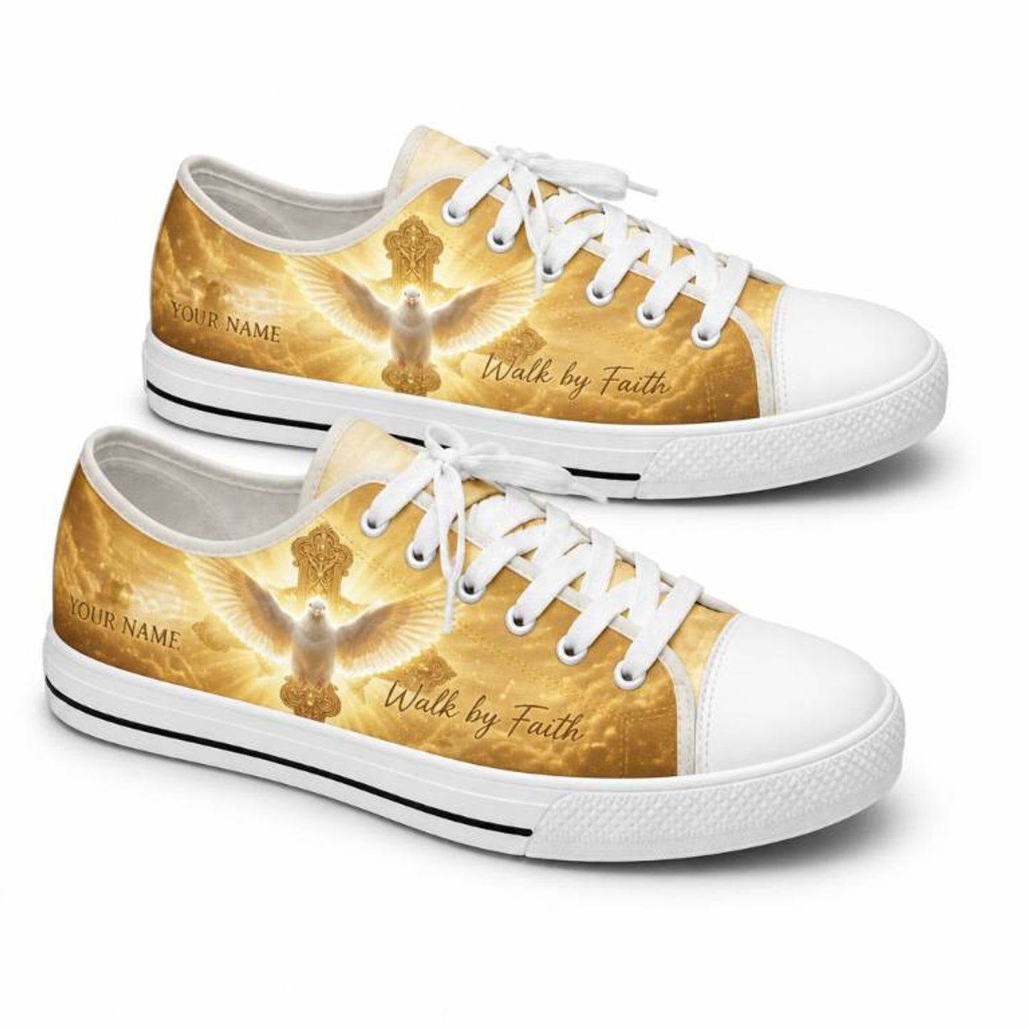 Walk By Faith Graphic Canvas Low Top Shoes          