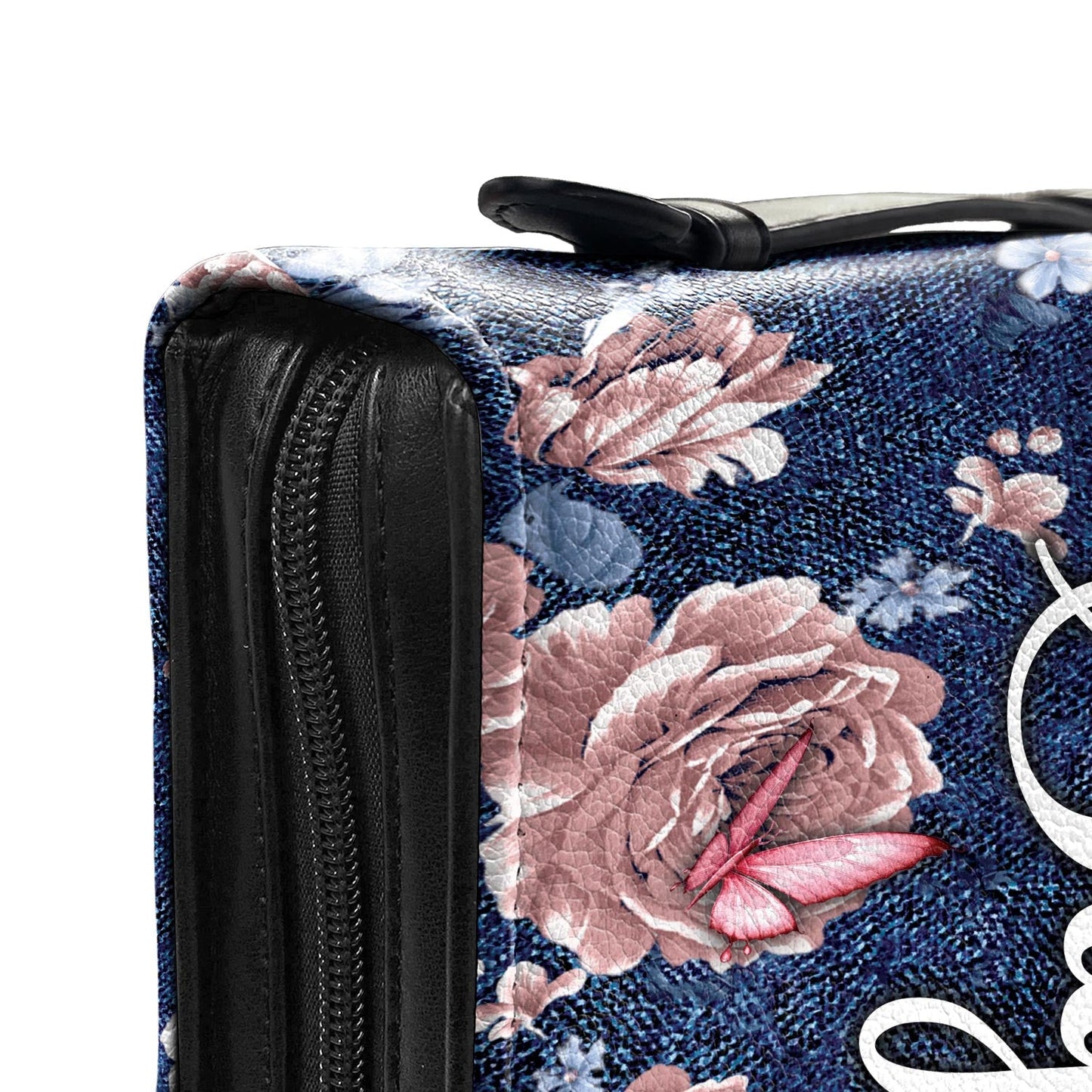 Walk By Faith Not By Sight 2 Corinthians 5 7 Butterfly Denim Style Personalized Bible Cover - Inspirational Bible Covers For Women