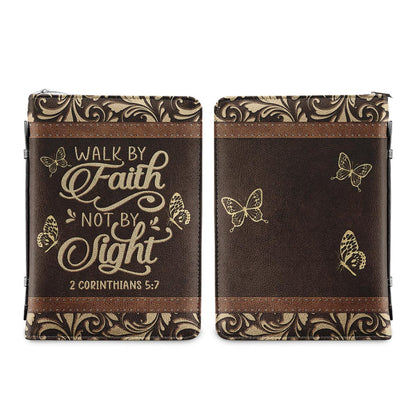 Walk By Faith Not By Sight 2 Personalized Bible Cover - Inspirational Bible Covers For Women