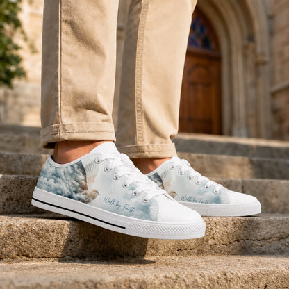 Walk By Faith Printed Low Top Shoes Life style      