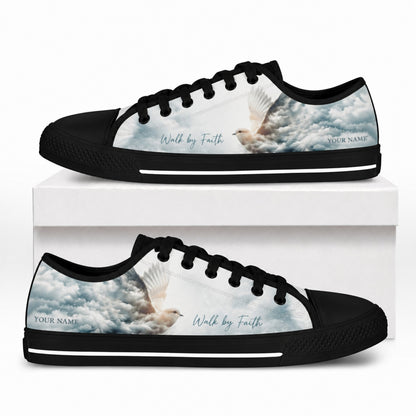 Walk By Faith Printed Low Top Shoes box black      