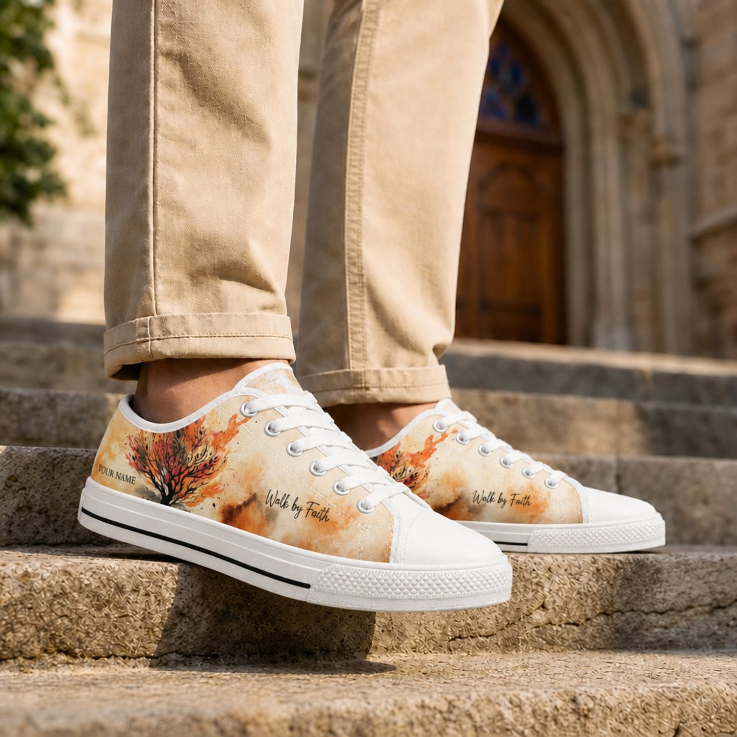 Walk By Faith Shoes Graphic God Low Top Shoes Life style    