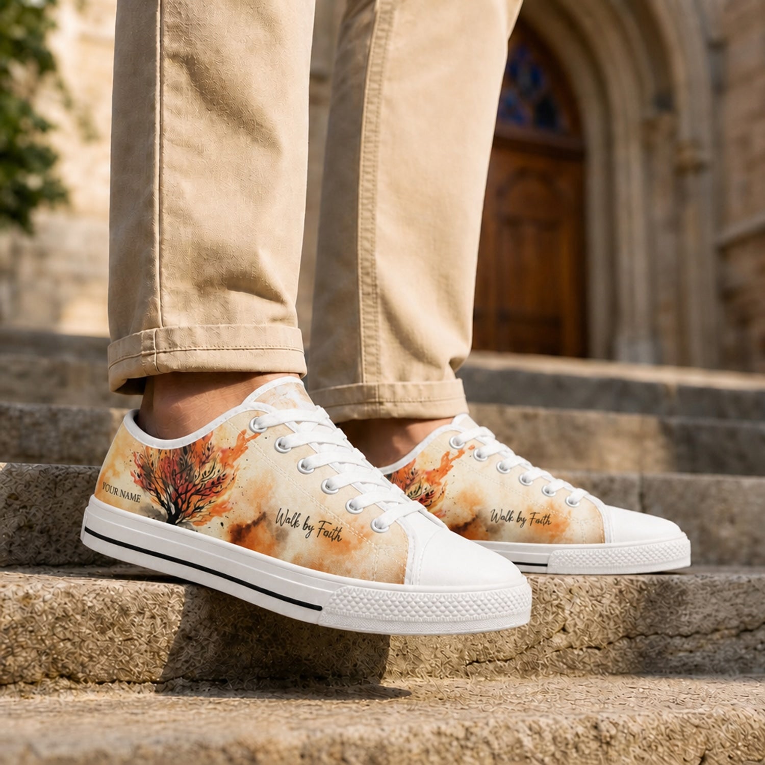 Walk By Faith Shoes Graphic God Low Top Shoes Life style    