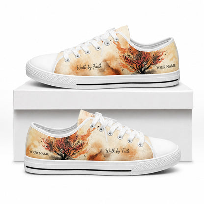 Walk By Faith Shoes Graphic God Low Top Shoes box white    