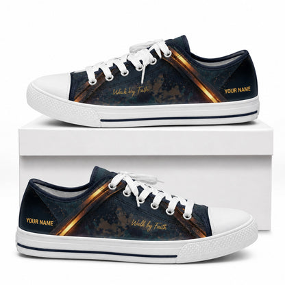 Walk By Faith Shoes Graphic Canvas Low Top Shoes box white    