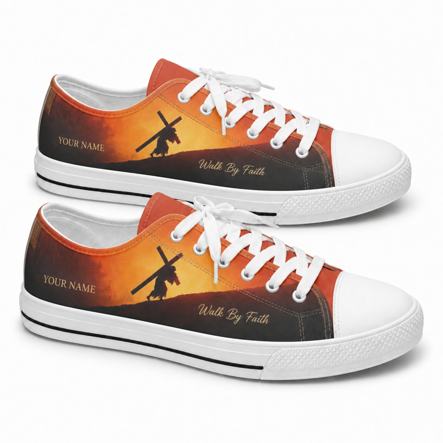 Walk By Faith Shoes Graphic Low Top Shoes