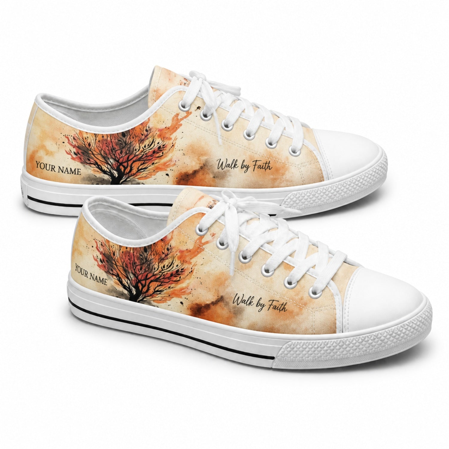 Walk By Faith Shoes Graphic Low Top Shoes        
