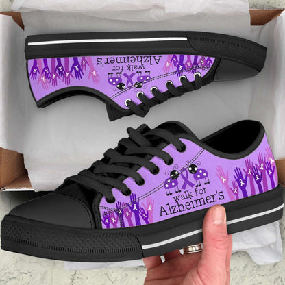 Walk For Alzheimer's Shoes Low Top Shoes Canvas Shoes A Playful Choice, Low Top Sneaker, Low Top Canvas Shoes