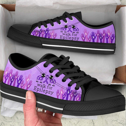 Walk For Epilepsy Shoes Low Top Shoes Canvas Shoes, Low Top Sneaker, Low Top Canvas Shoes