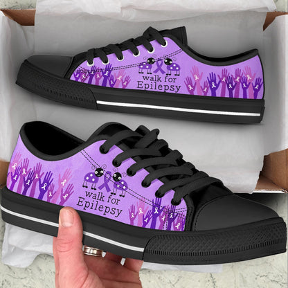 Walk For Epilepsy Shoes Low Top Shoes , Low Top Sneaker, Low Top Canvas Shoes