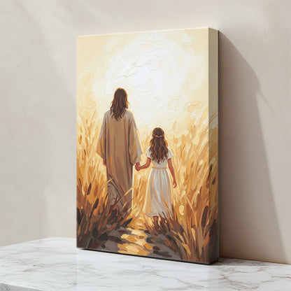 Walk with Me, Christian Canvas Wall Art, Christmas Gift Ideas, Christian Home Decor, Ciaocustom