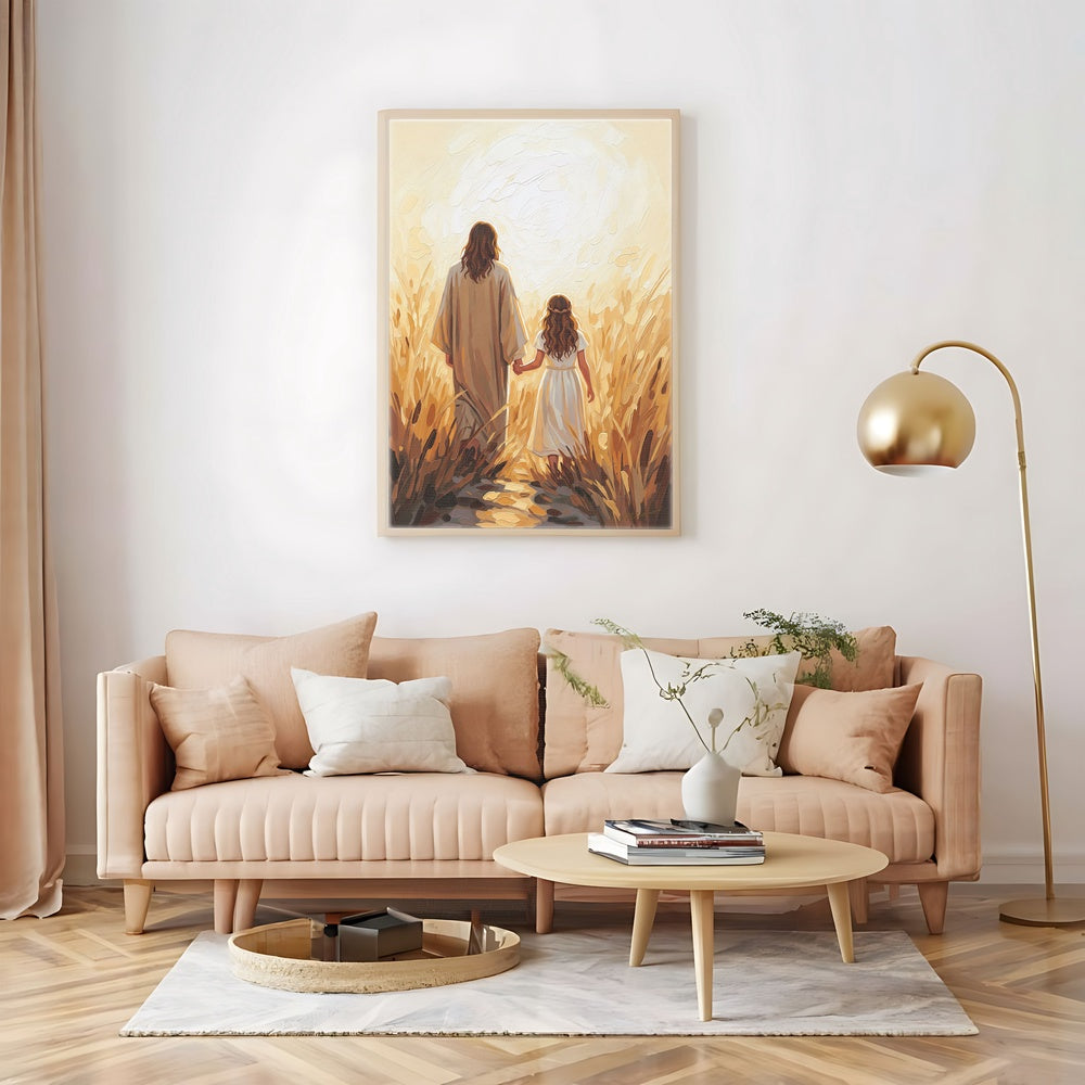 Walk with Me, Christian Canvas Wall Art, Christmas Gift Ideas, Christian Home Decor, Ciaocustom