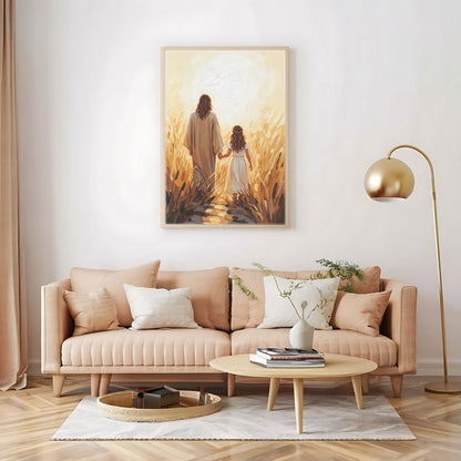 Walk with Me, Christian Canvas Wall Art, Christmas Gift Ideas, Christian Home Decor, Ciaocustom