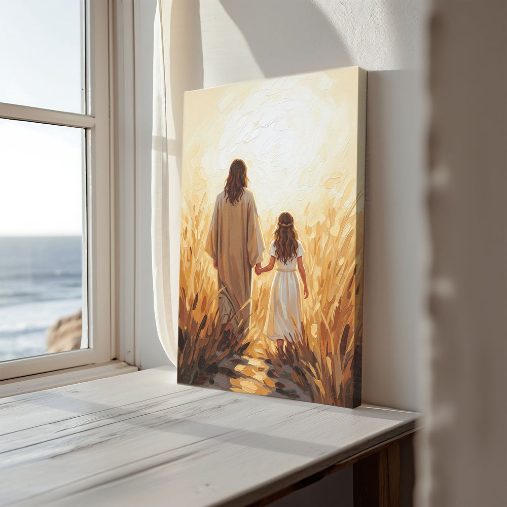 Walk with Me, Christian Canvas Wall Art, Christmas Gift Ideas, Christian Home Decor, Ciaocustom