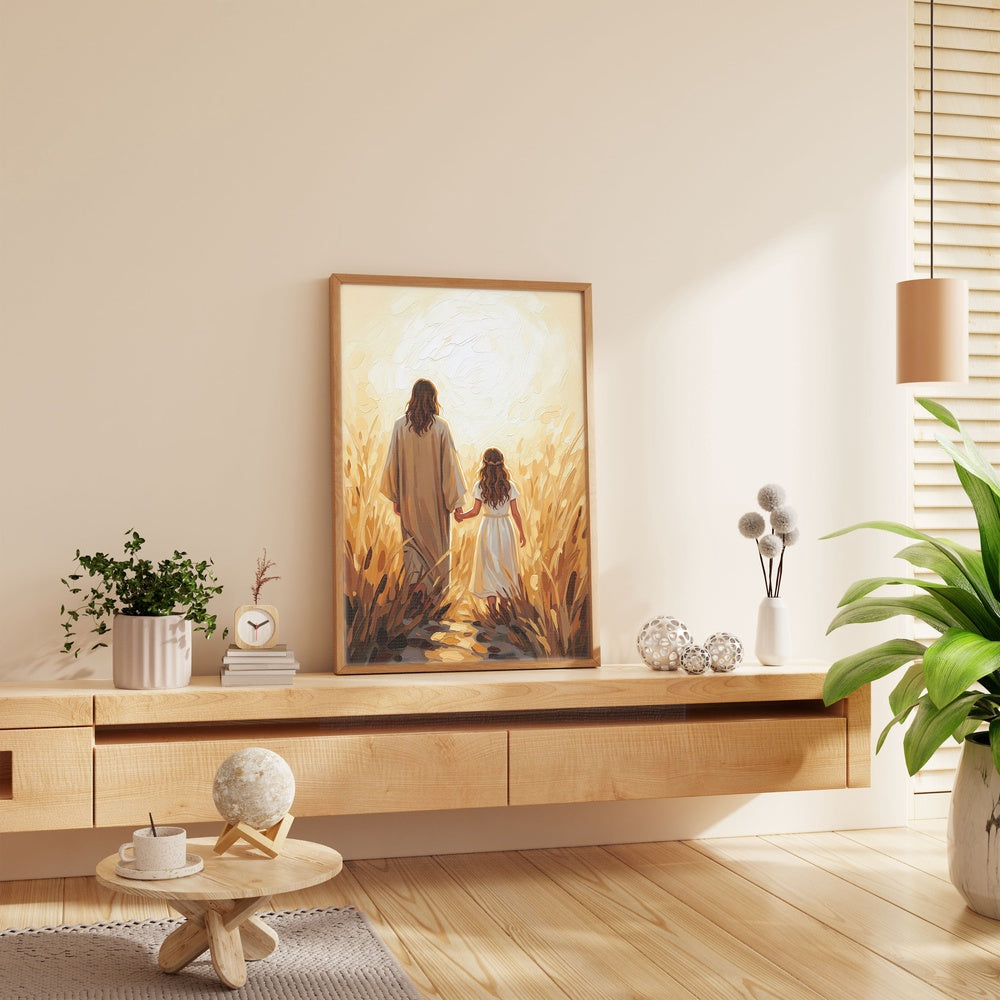 Walk with Me, Christian Canvas Wall Art, Christmas Gift Ideas, Christian Home Decor, Ciaocustom