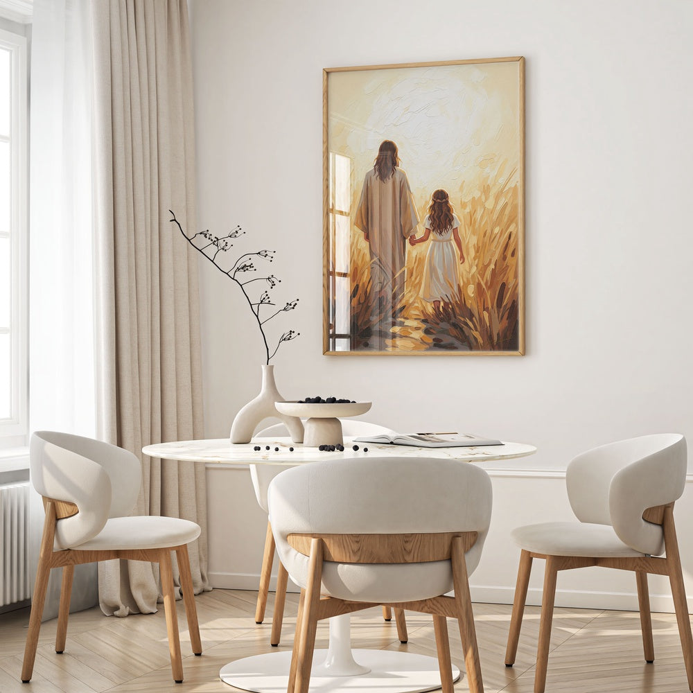 Walk with Me, Christian Canvas Wall Art, Christmas Gift Ideas, Christian Home Decor, Ciaocustom