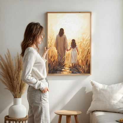 Walk with Me, Christian Canvas Wall Art, Christmas Gift Ideas, Christian Home Decor, Ciaocustom