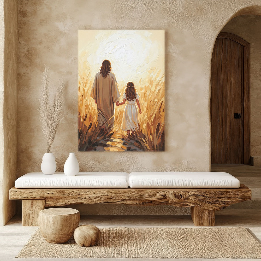 Walk with Me, Christian Canvas Wall Art, Christmas Gift Ideas, Christian Home Decor, Ciaocustom
