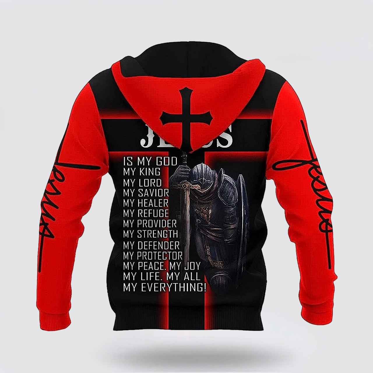 Warrior Jesus My God My King My Lord 3d Hoodies For Women Men - Christian Apparel Hoodies