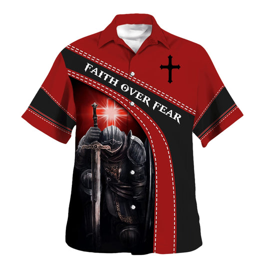 Warrior Faith Over Fear Hawaiian Shirt For Men And Women - Christian Summer Shirt