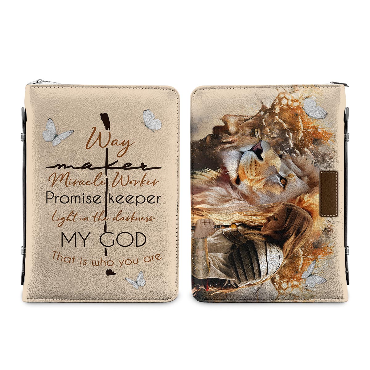 Way Maker Miracle Keeper Knights Templar Personalized Bible Cover - Inspirational Bible Covers For Women